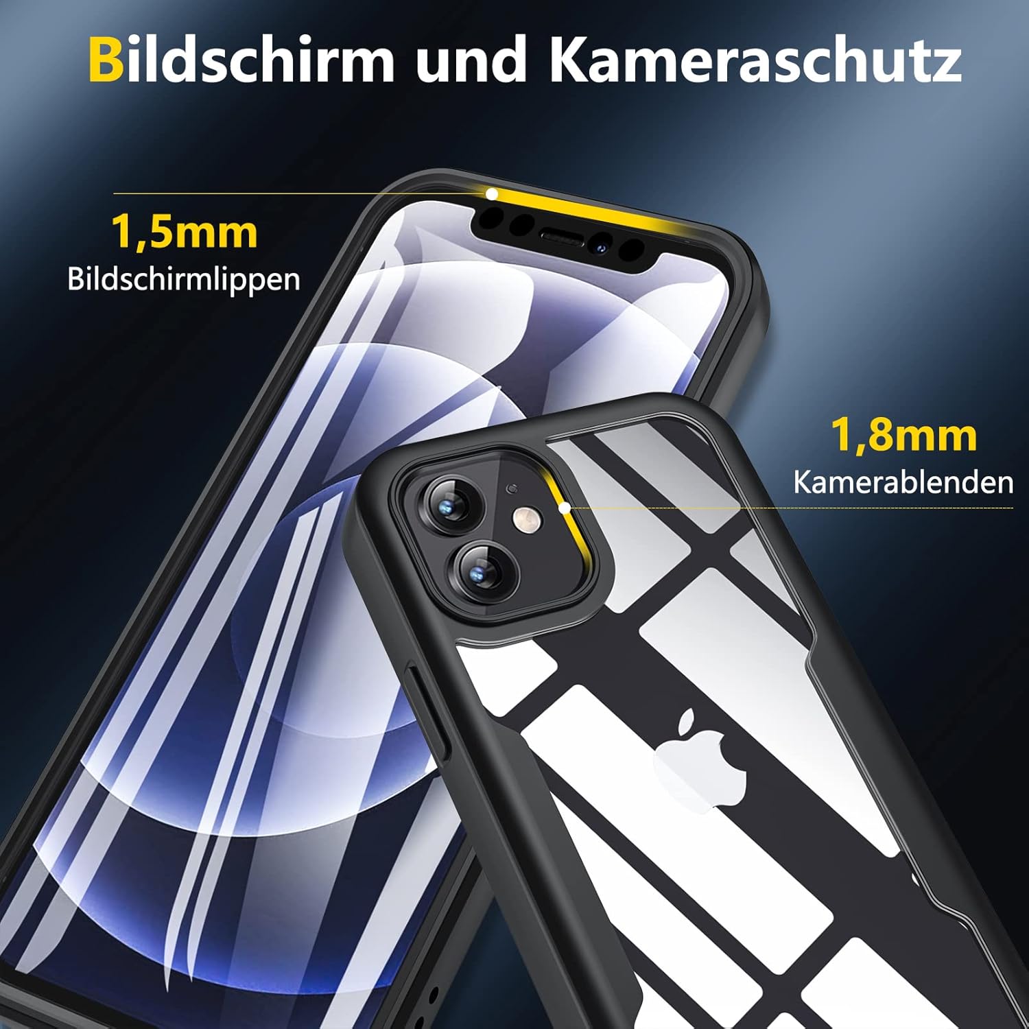 iPhone 12 / 12 Pro celotelové 360° púzdro čierne