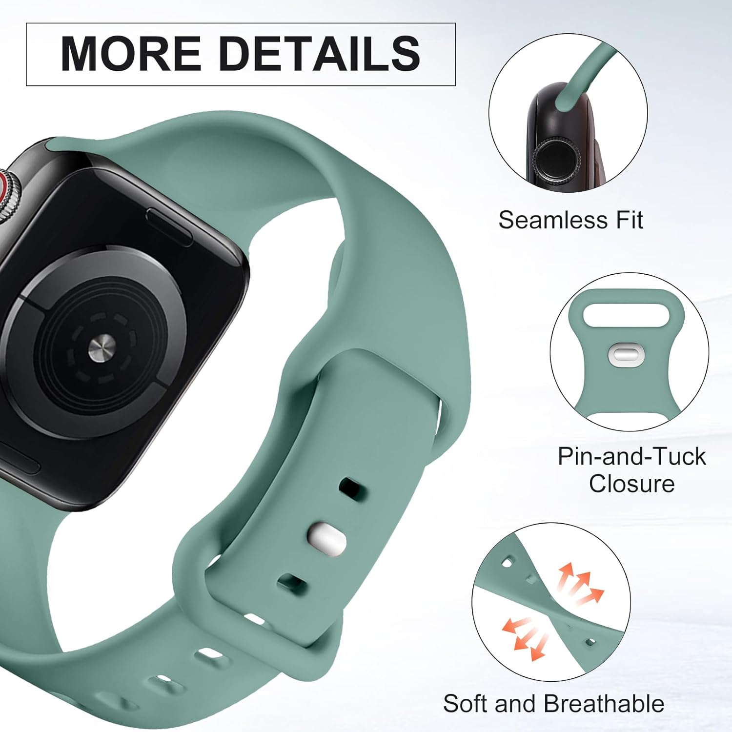 Apple Watch 38mm / 39mm / 40mm / 41mm silikónové remienky 3ks