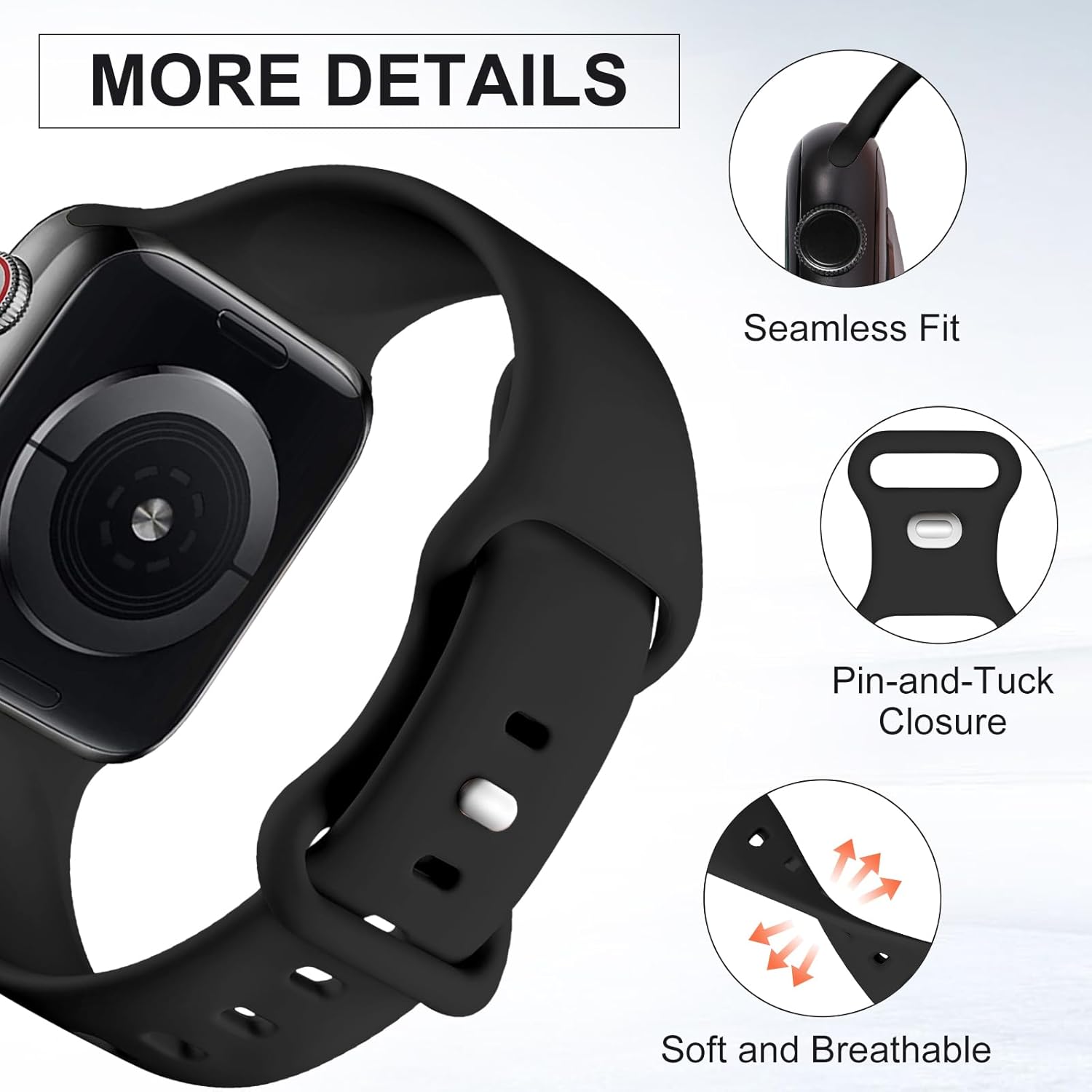 Apple Watch 38mm / 39mm / 40mm / 41mm silikónové remienky 3ks