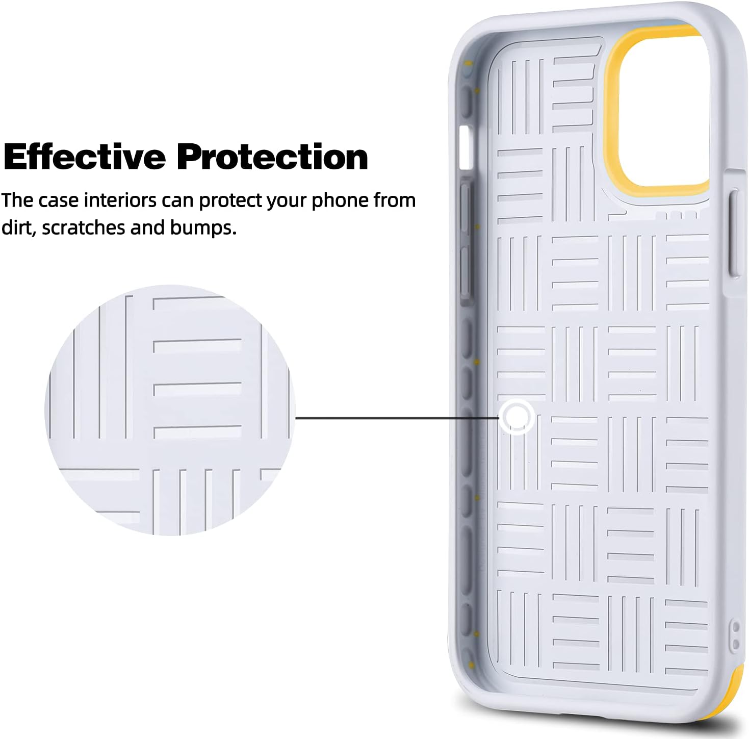 iPhone 12 Pro Max zadné púzdro žlto biele