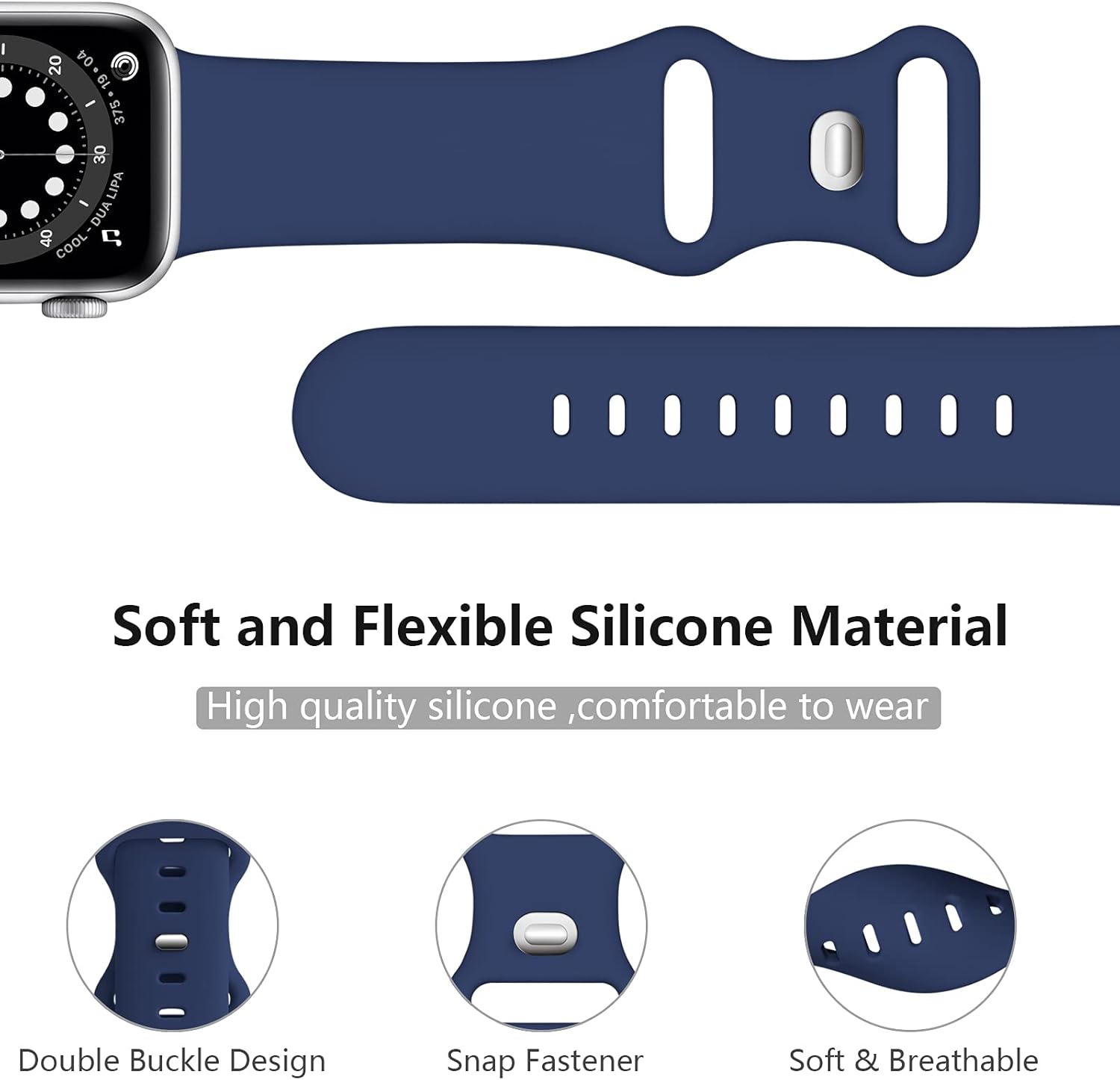 Apple Watch 38mm / 39mm / 40mm / 41mm silikónové remienky 3ks veľkosť S/M