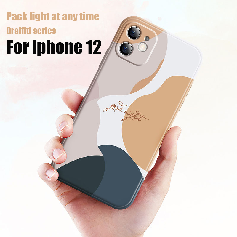 iPhone 12 zadné púzdro Morandi geom nepravidelné línie