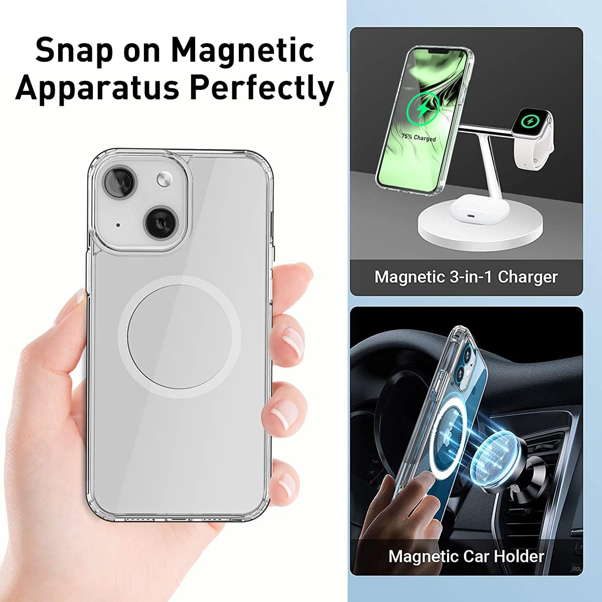 iPhone 13 / 14 6,1" zadné púzdro MagSafe priehľadné