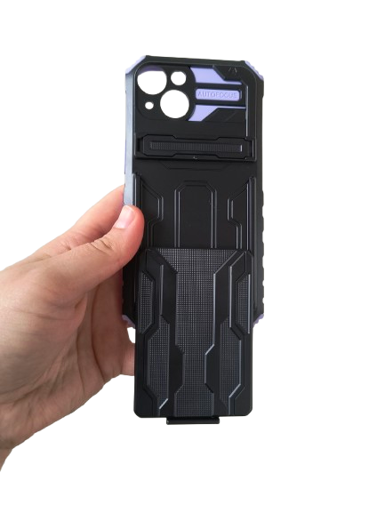 iPhone 13 / 14 zadné púzdro Armor Card čierno fialové