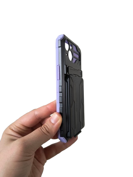 iPhone 13 / 14 zadné púzdro Armor Card čierno fialové