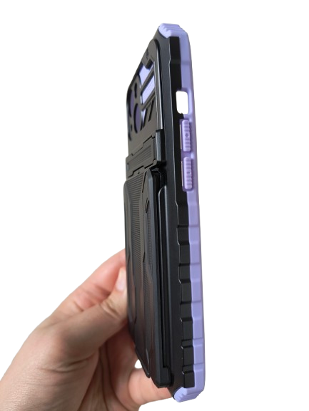 iPhone 13 / 14 zadné púzdro Armor Card čierno fialové