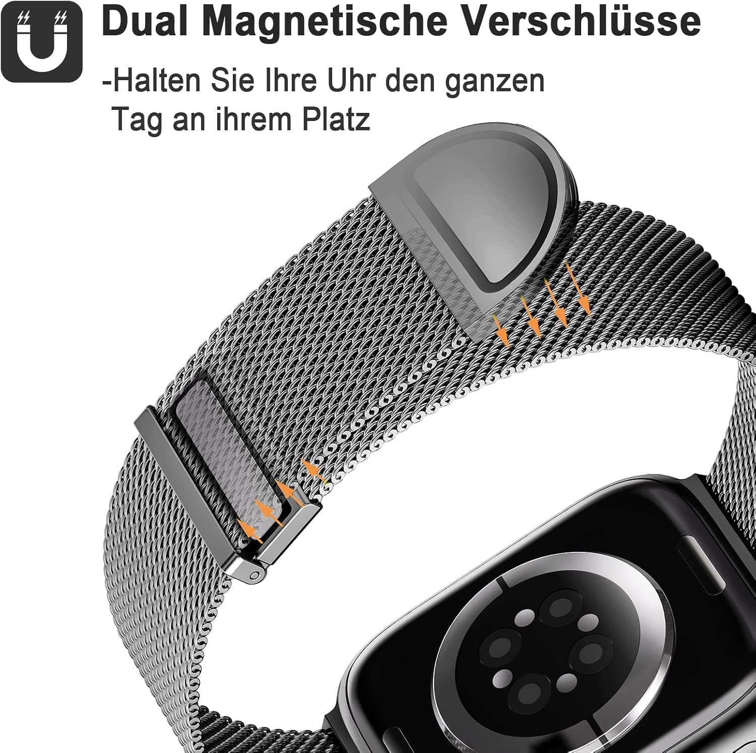 Apple Watch 49mm / 46mm / 45mm / 44mm / 42mm kovový remienok grafit
