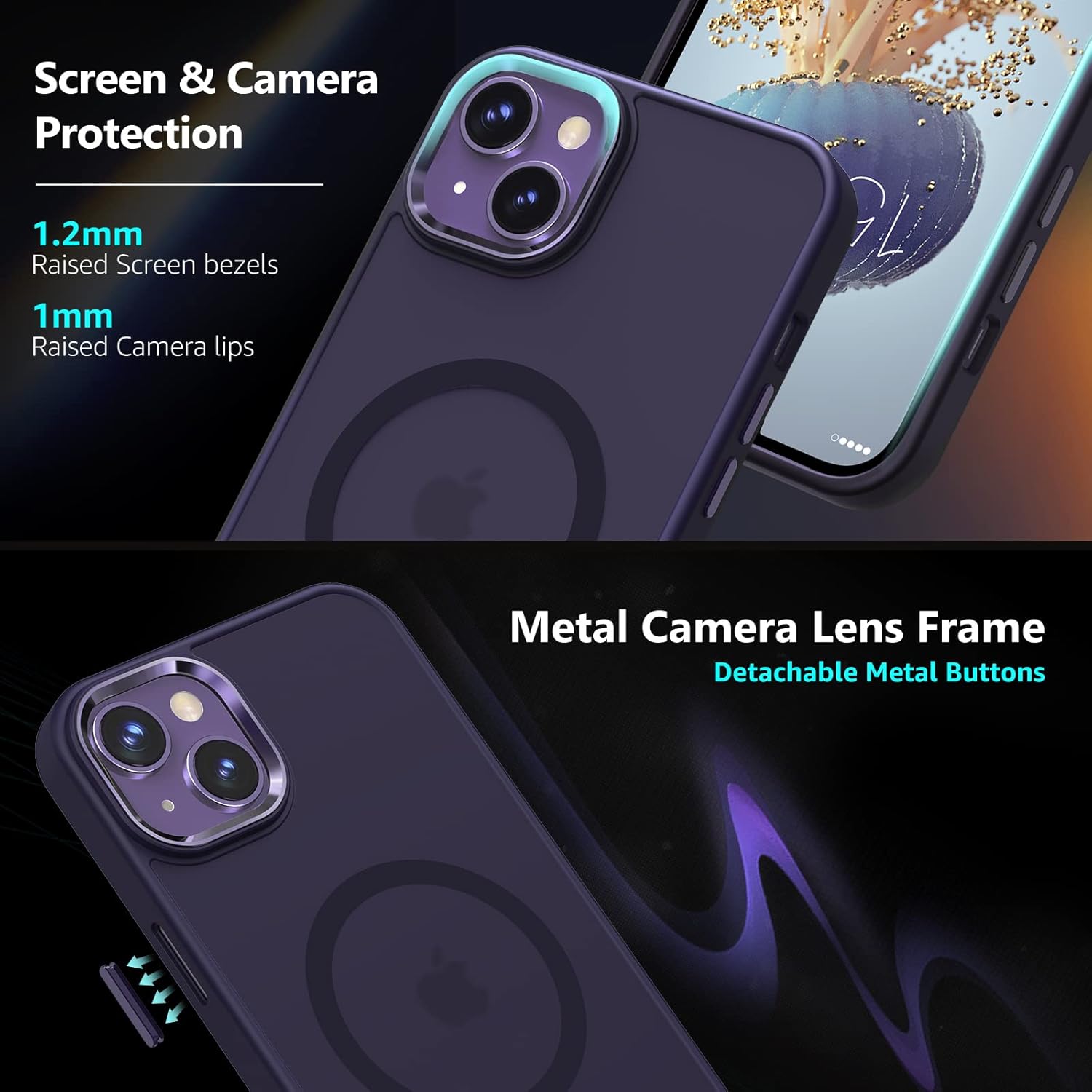 iPhone 13 / 14 zadné púzdro MagSafe fialové