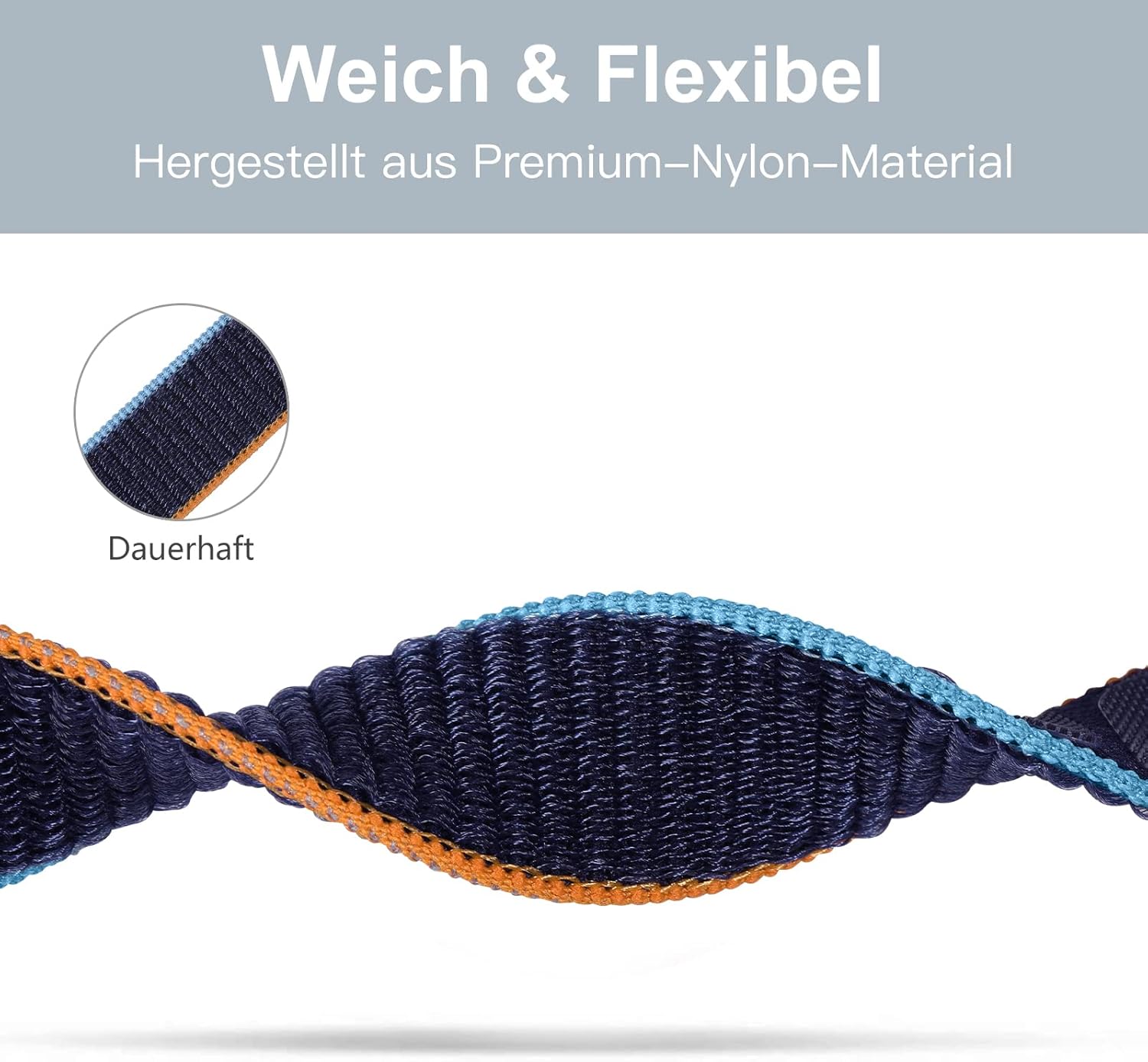 Apple Watch 49mm / 46mm / 45mm / 44mm / 42mm nylonový remienok modrý