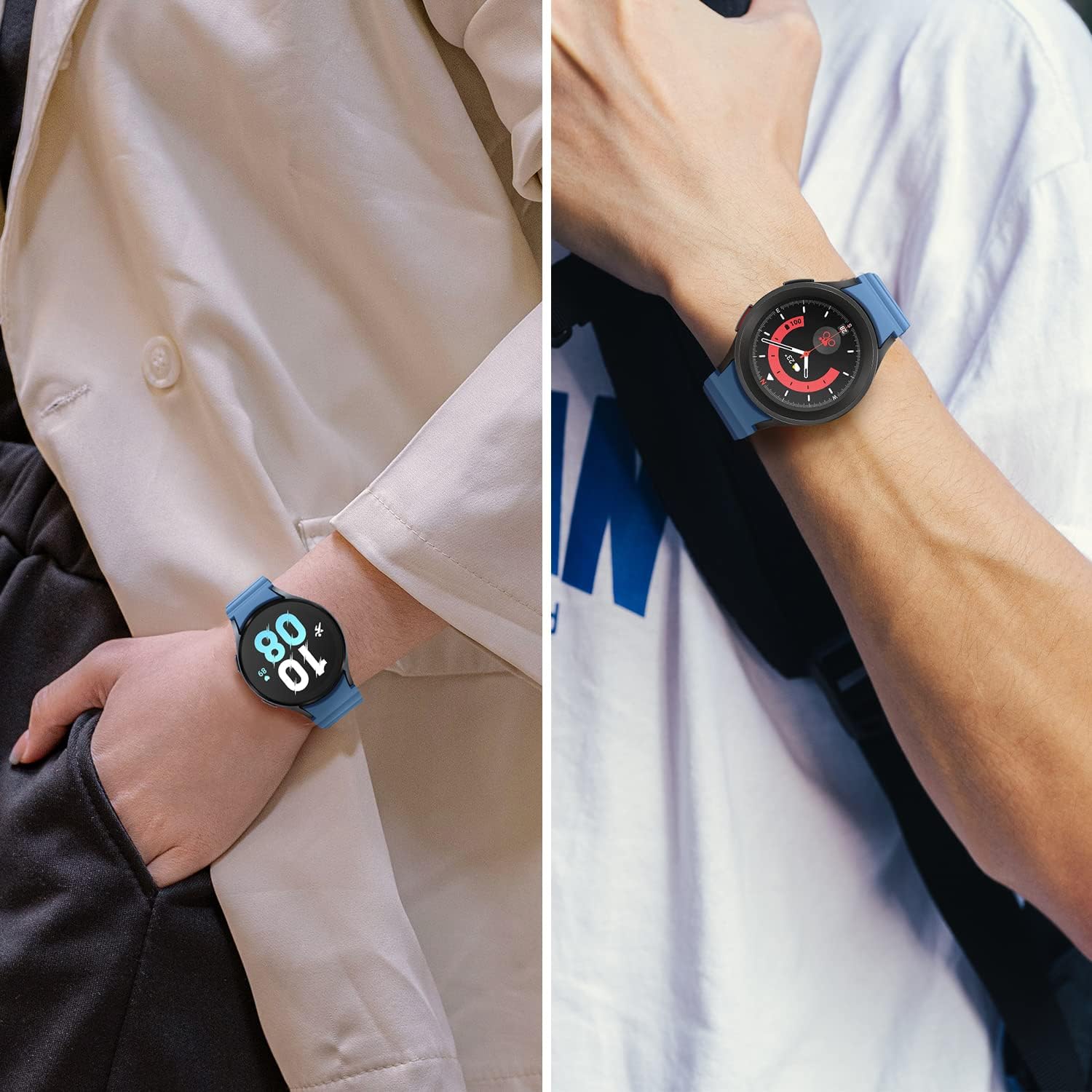 Apple Watch 49mm / 46mm / 45mm / 44mm / 42mm remienok nylonový čierno šedý M/L