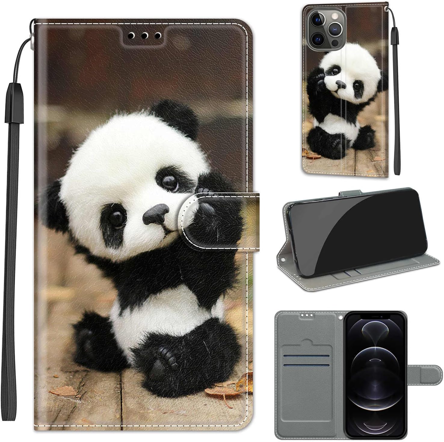 iPhone 13 Pro Max púzdro Book Cute Panda