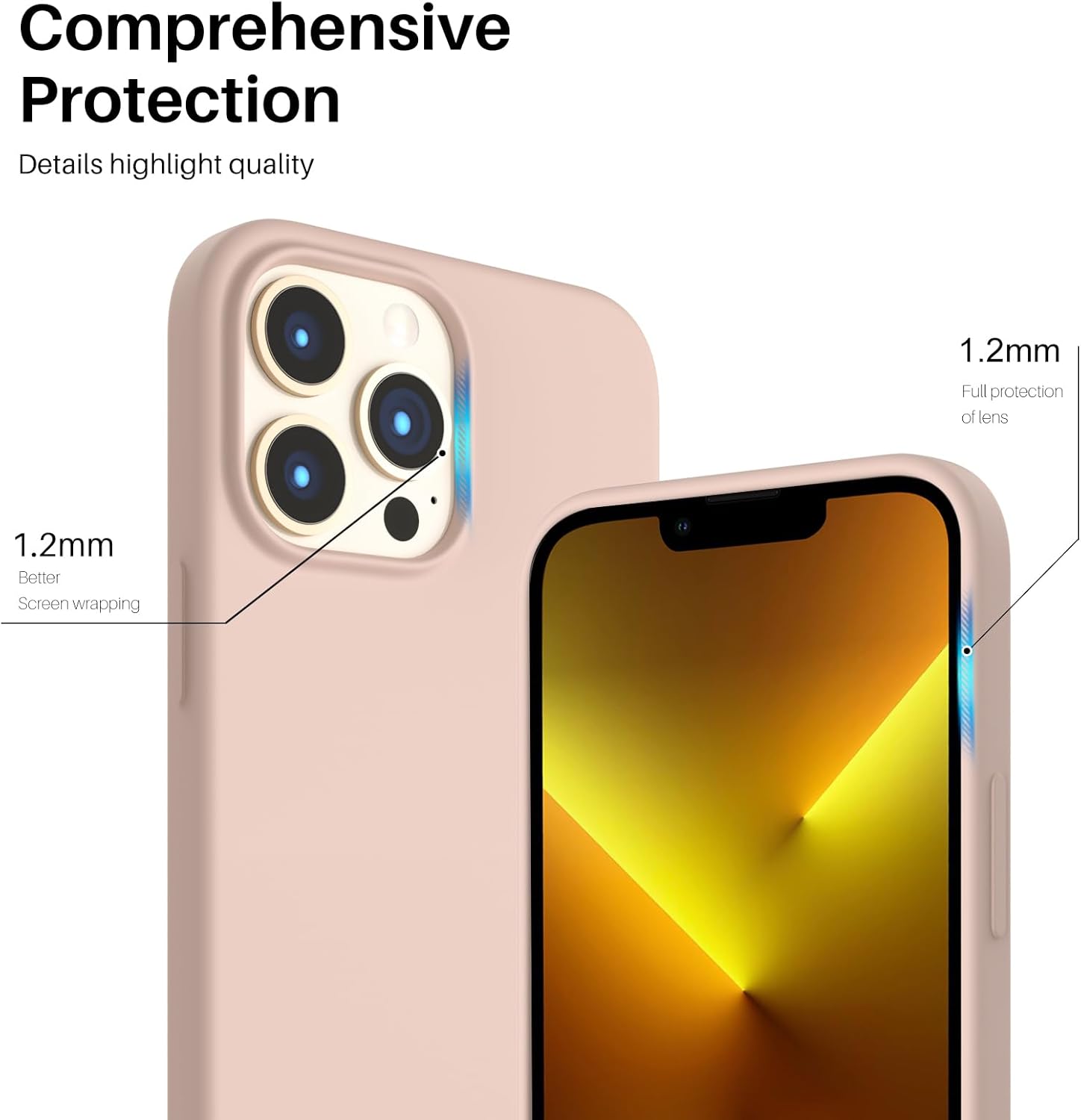 iPhone 13 Pro Max zadné púzdro Ornarto Soft ružové
