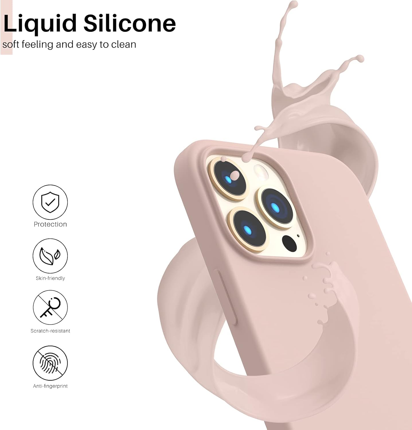 iPhone 13 Pro Max zadné púzdro Ornarto Soft ružové