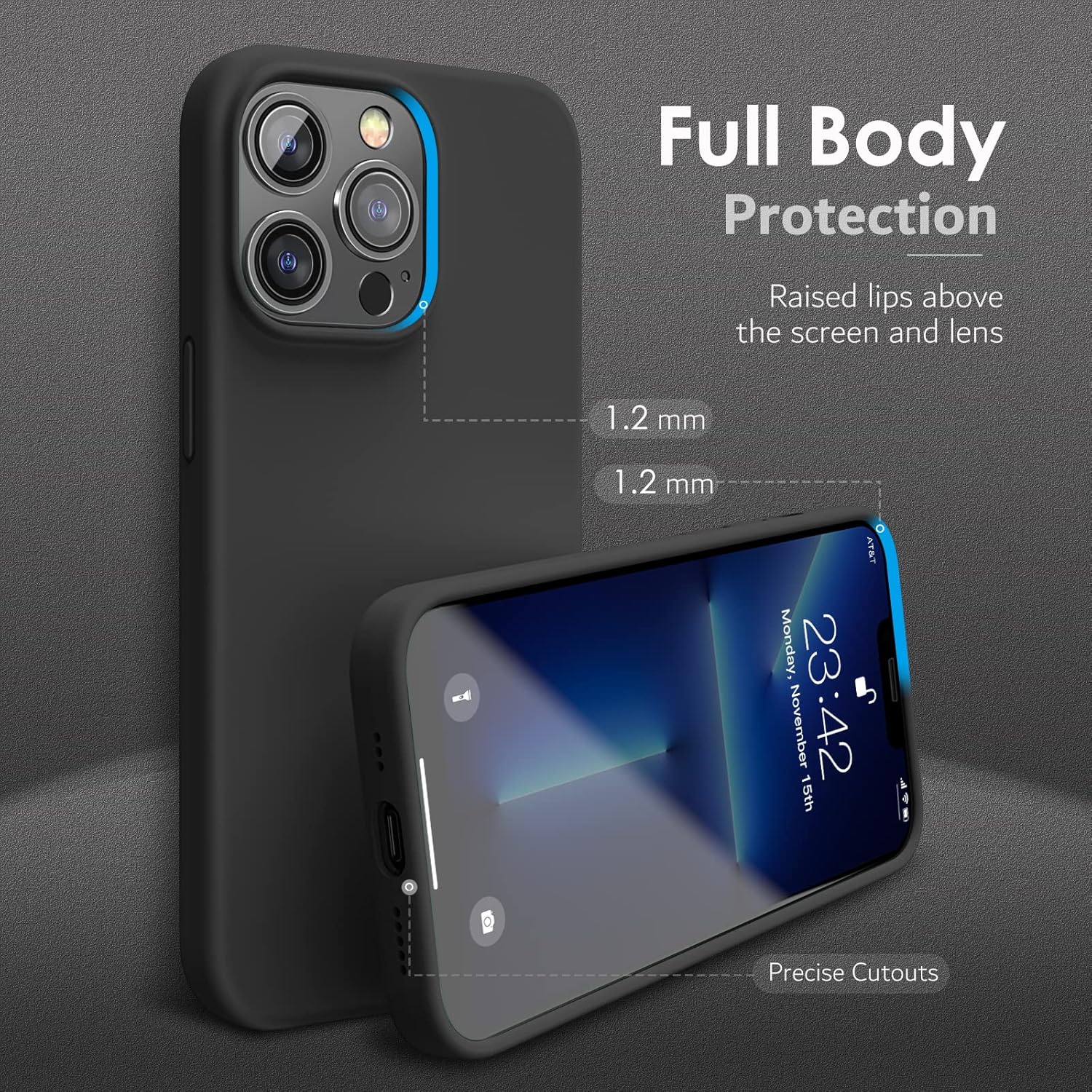 iPhone 13 Pro set zadné púzdro Soft čierne a 2 ks skiel