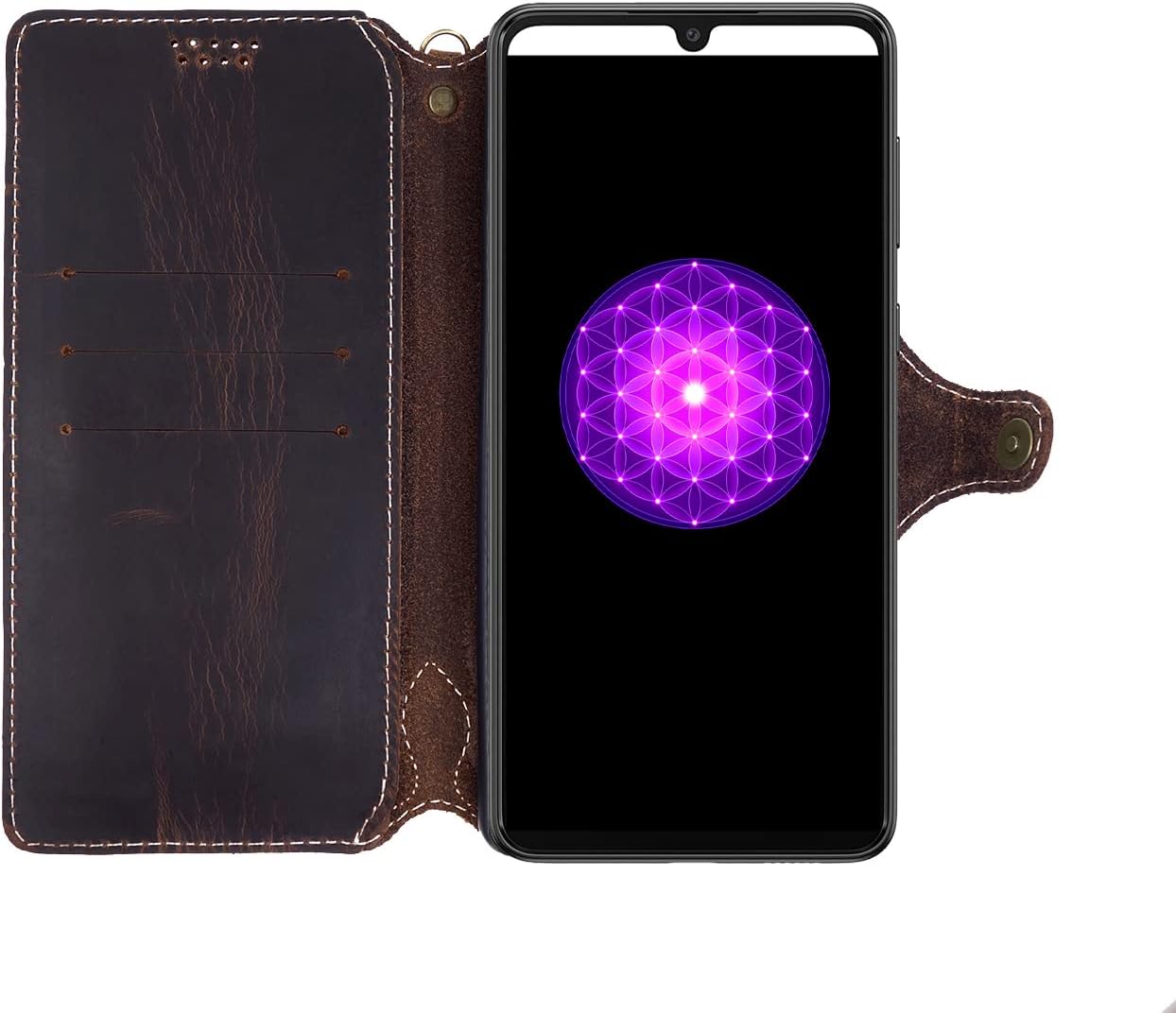 iPhone 14 Plus púzdro book pravá koža Yogurt tmavé