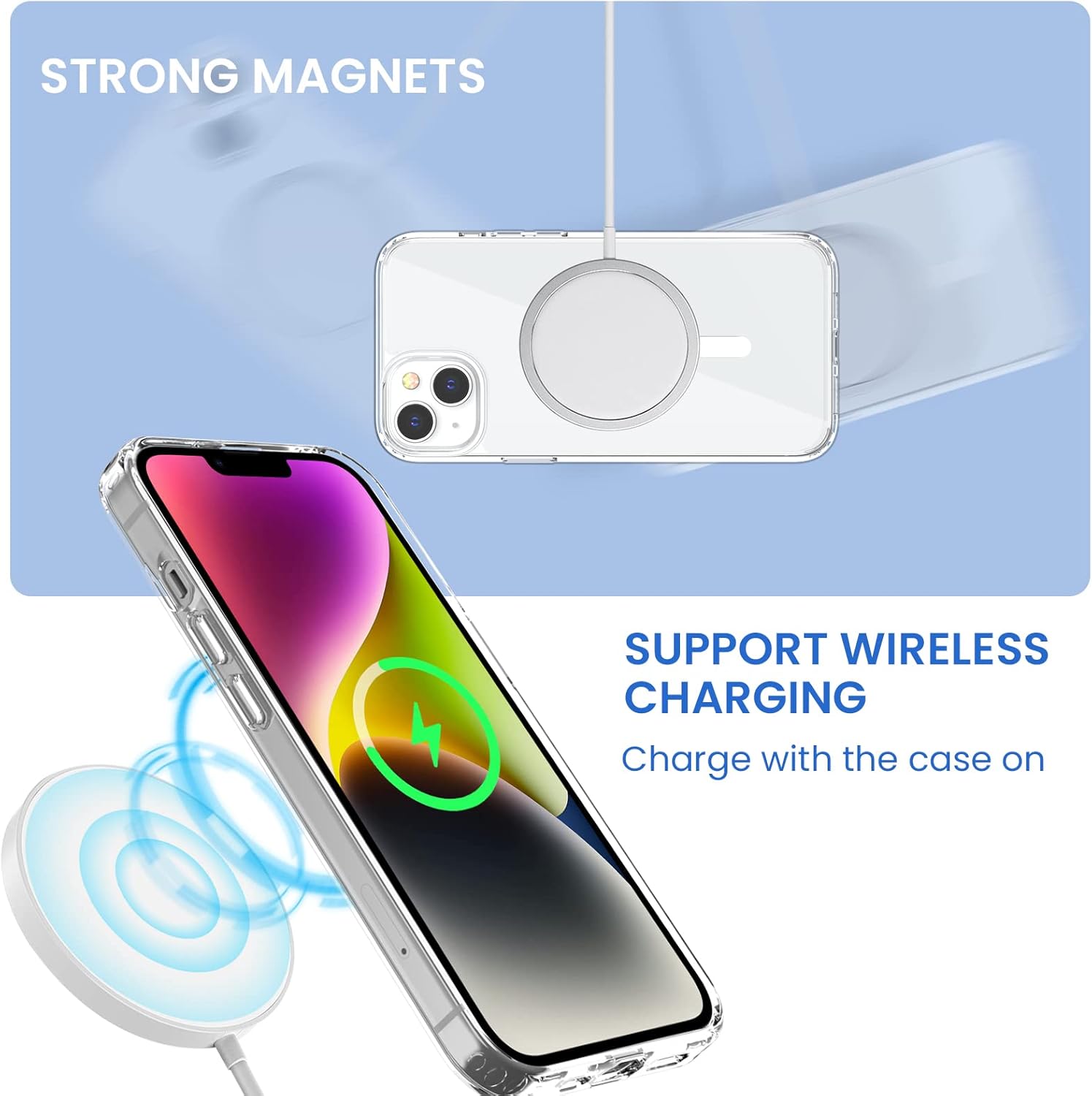 iPhone 14 Plus zadné MagSafe púzdro priehľadné