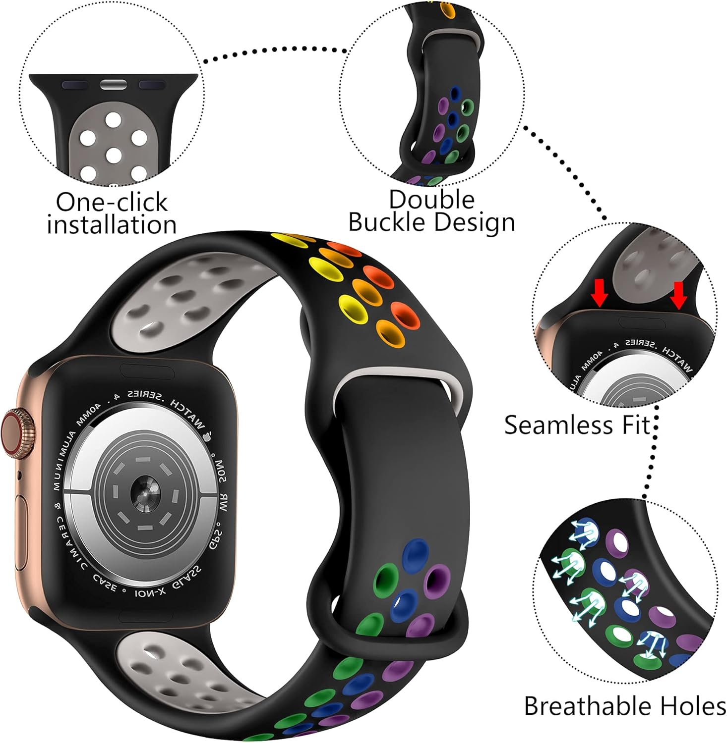 Apple Watch 49mm / 46mm / 45mm / 44mm / 42mm silikónový remienok sport