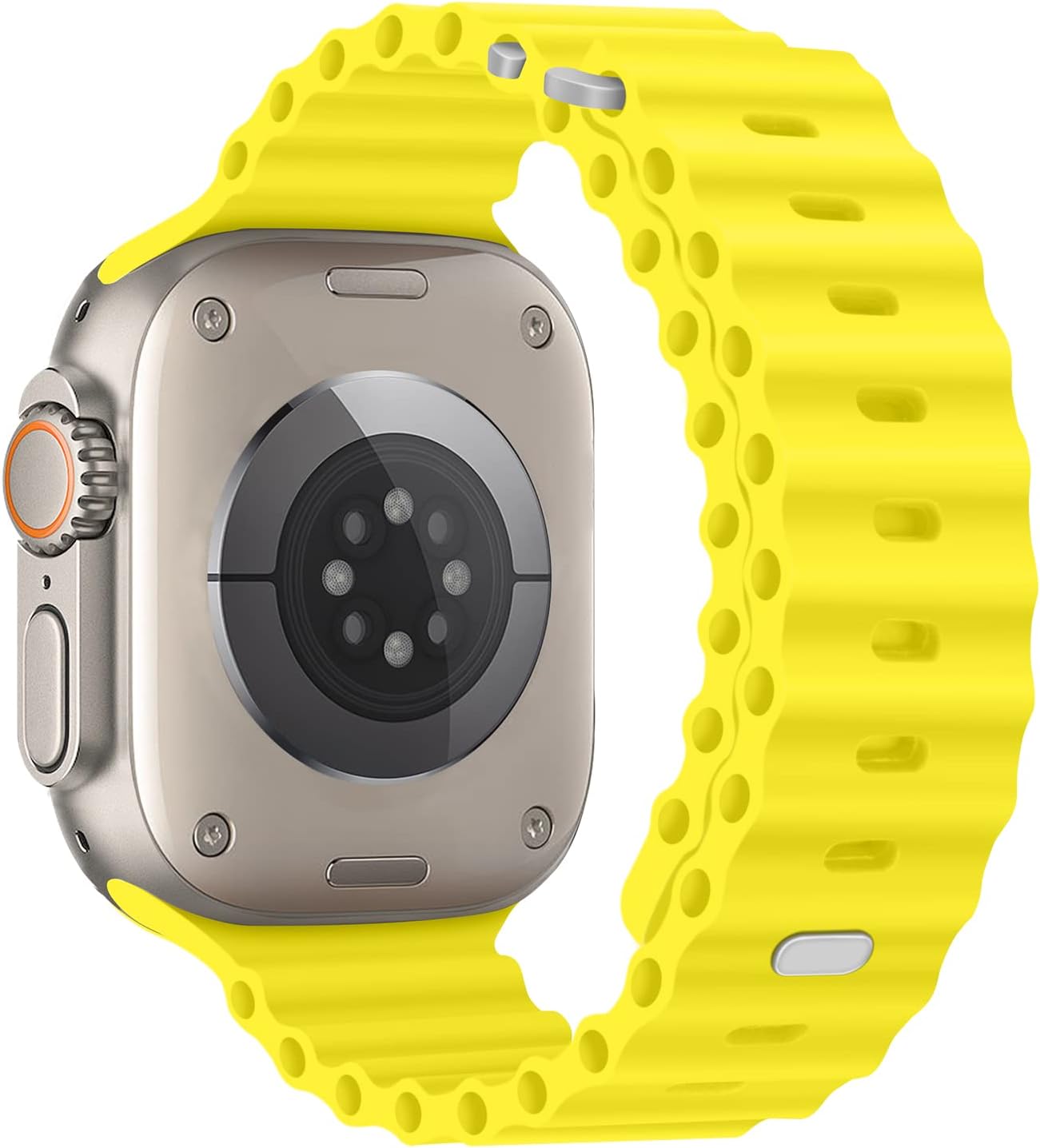 Apple Watch 49mm / 46mm / 45mm / 44mm / 42mm silikónový remienok žltý