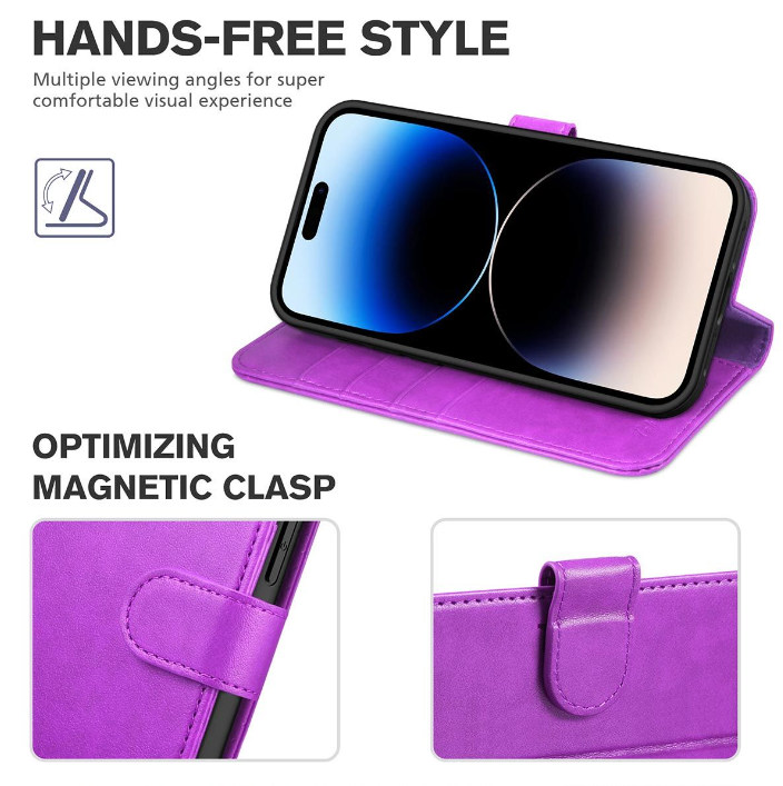 iPhone 14 Pro Max púzdro book TUCCH blokovanie RFID fialové