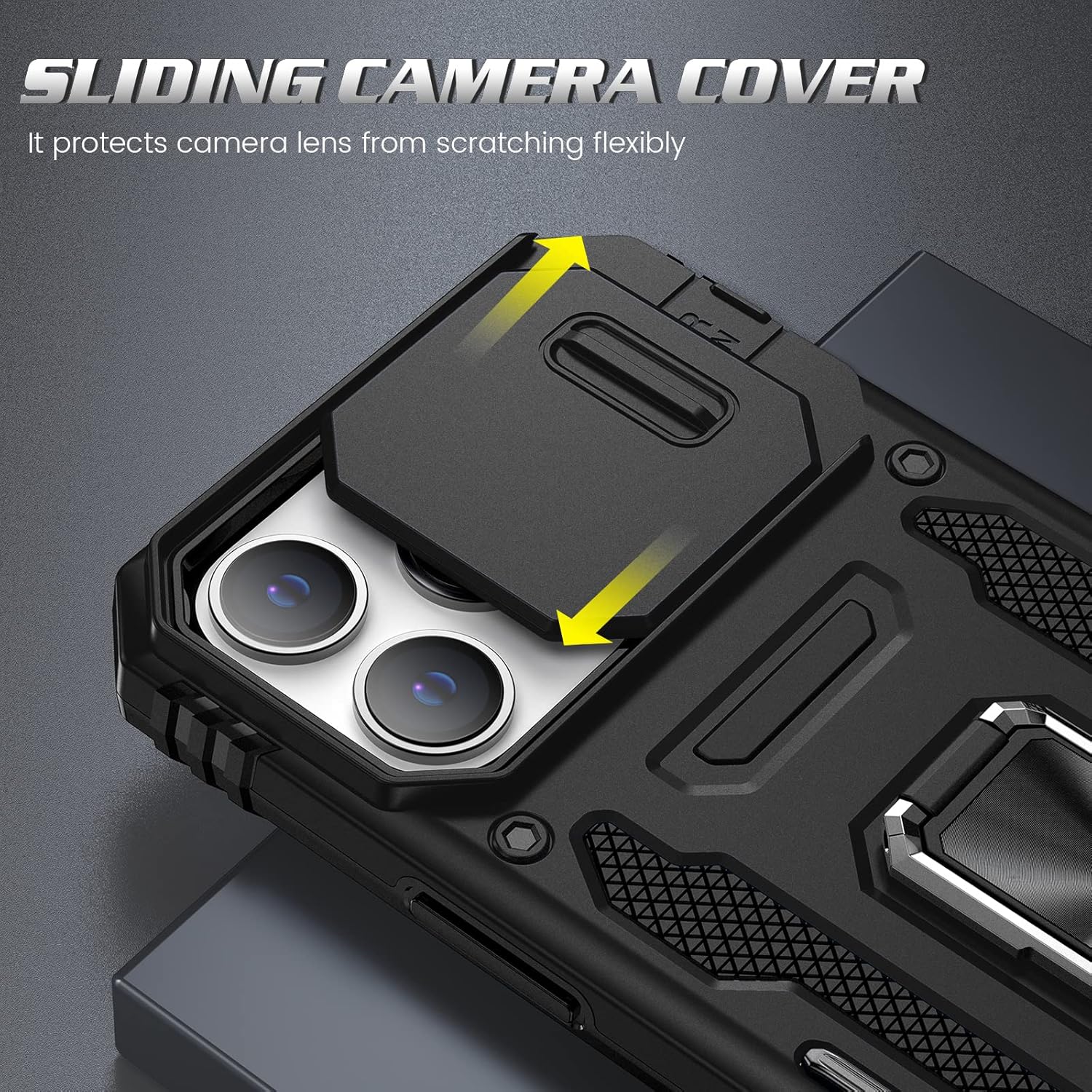 iPhone 14 Pro Max púzdro Slide Armor čierne