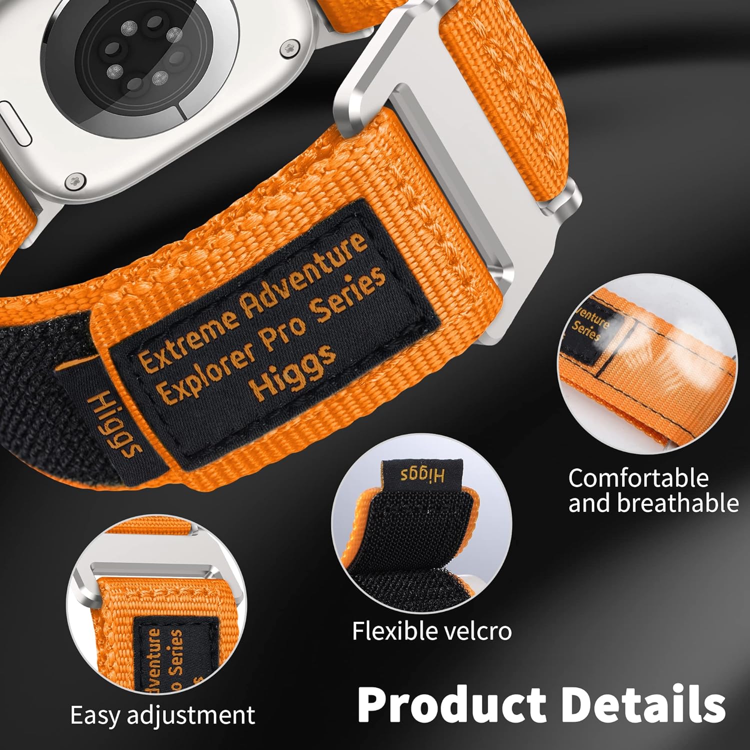 Apple Watch 49mm / 46mm / 45mm / 44mm / 42mm športový remienok oranžový