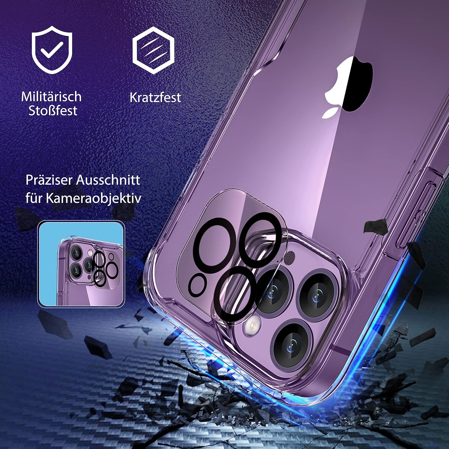 iPhone 14 Pro Max set zadné púzdro + 2ks sklo na displej + 1ks sklo kamery