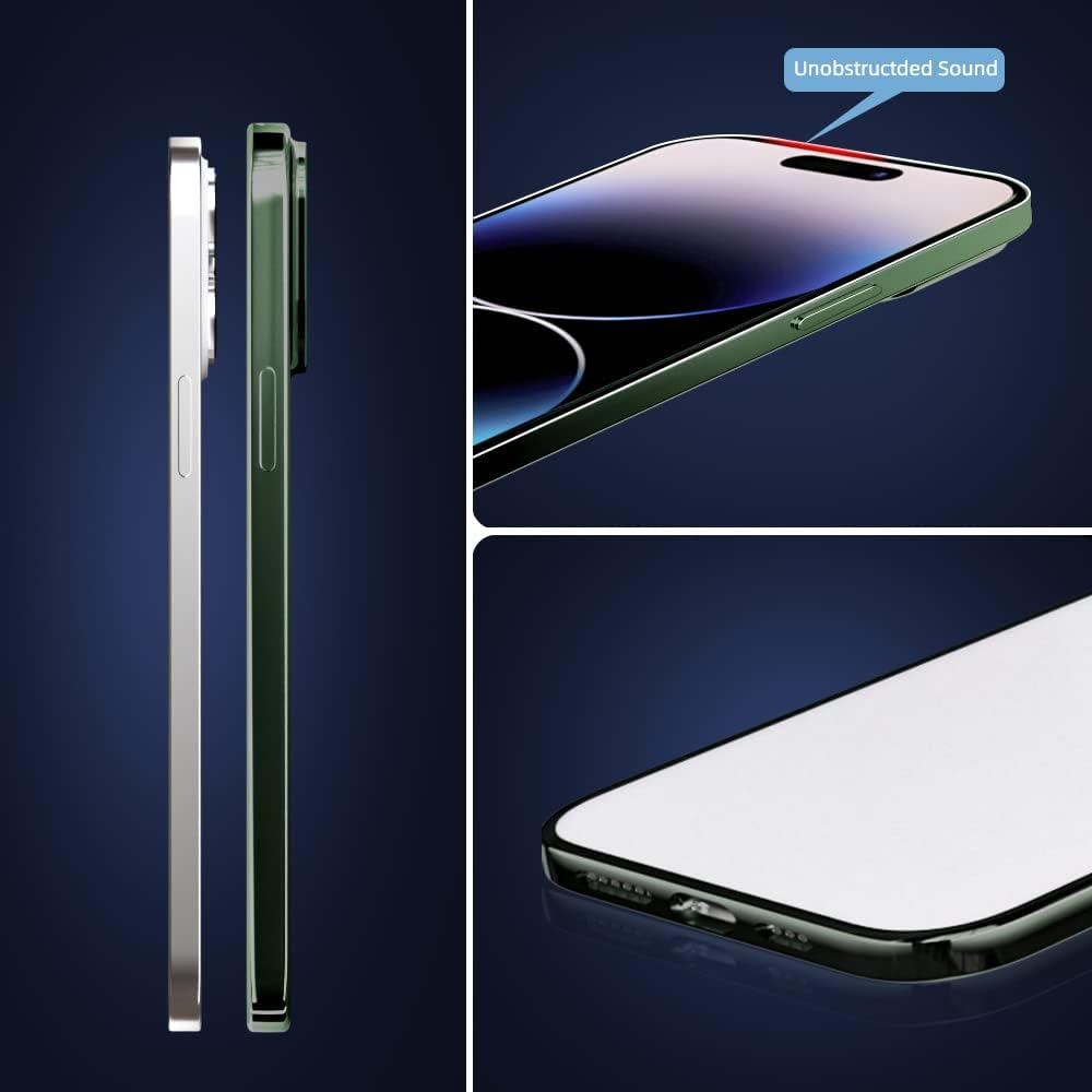 iPhone 14 Pro Max zadné púzdro priehľadné so zeleným lemom