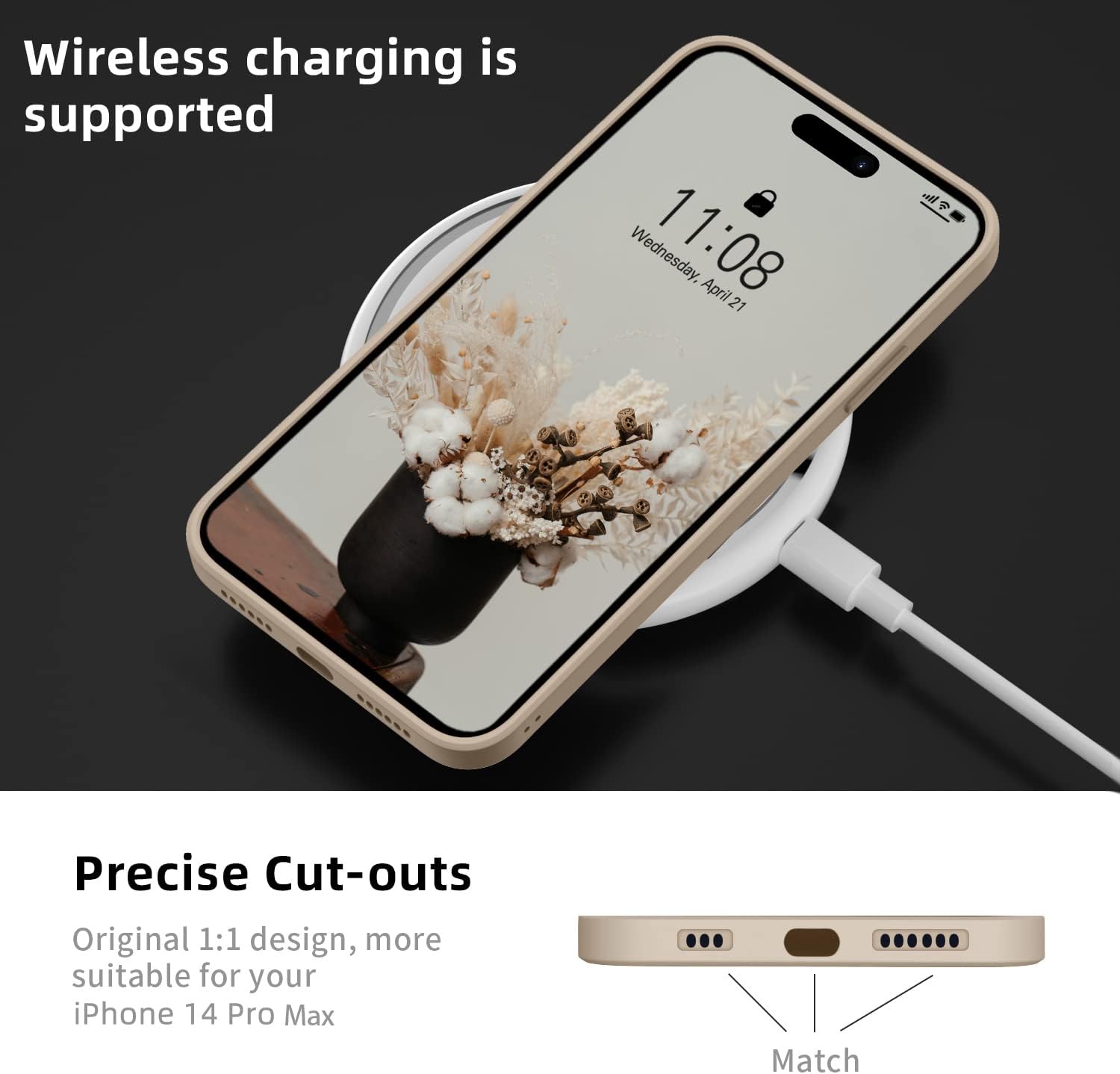 iPhone 14 Pro Max zadné púzdro Soft béžové