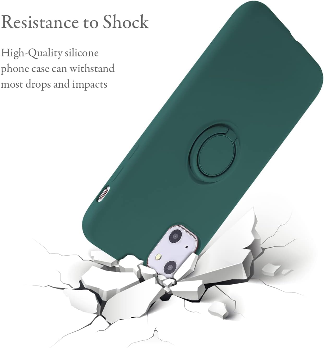 iPhone 14 Pro Max zadné púzdro Soft červené s prsteňom