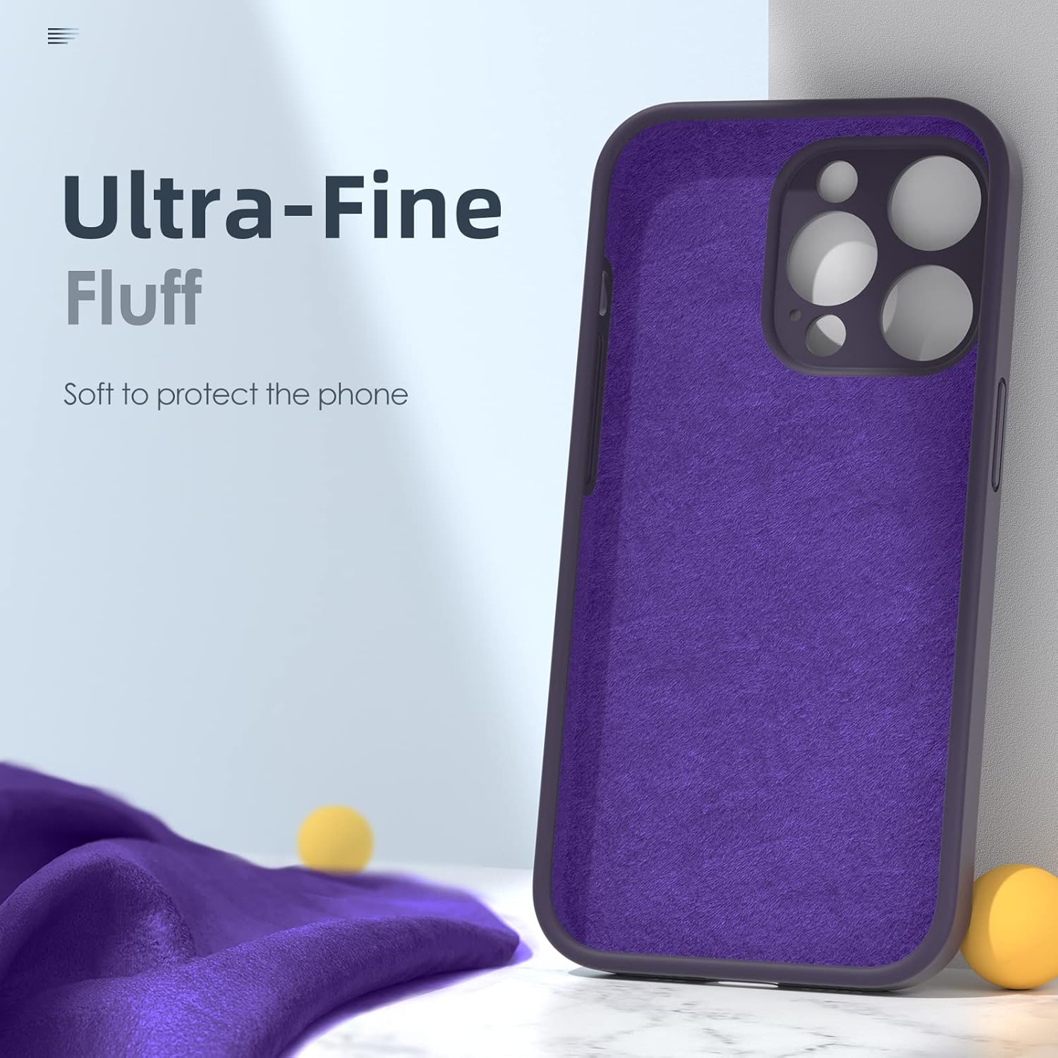 iPhone 14 Pro Max zadné púzdro Soft fialové a 2ks ochranné sklo