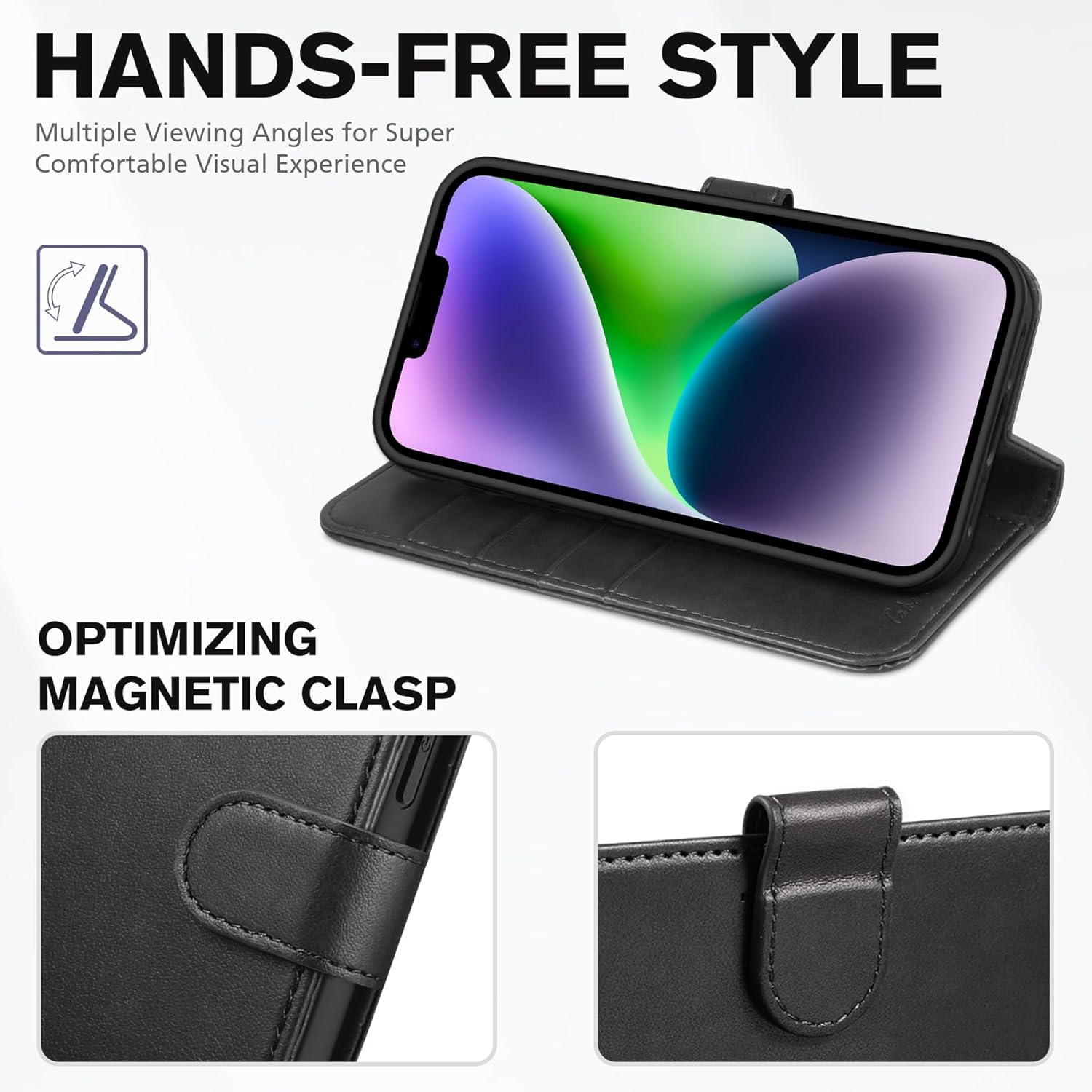 iPhone 14 Pro púzdro book TUCCH blokovanie RFID čierne