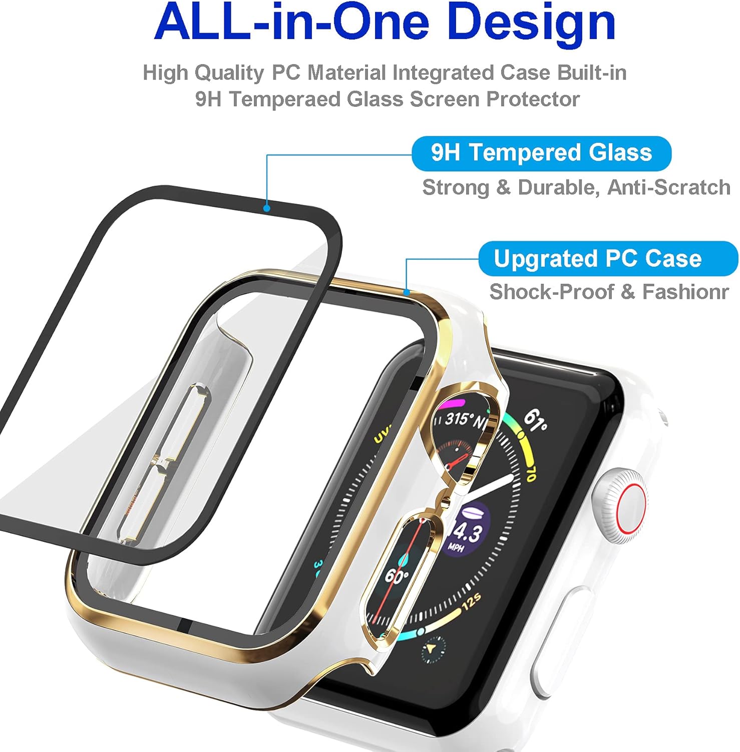 Apple Watch 6 / 5 / 4 / SE 44mm ochranné púzdra 3ks v balení