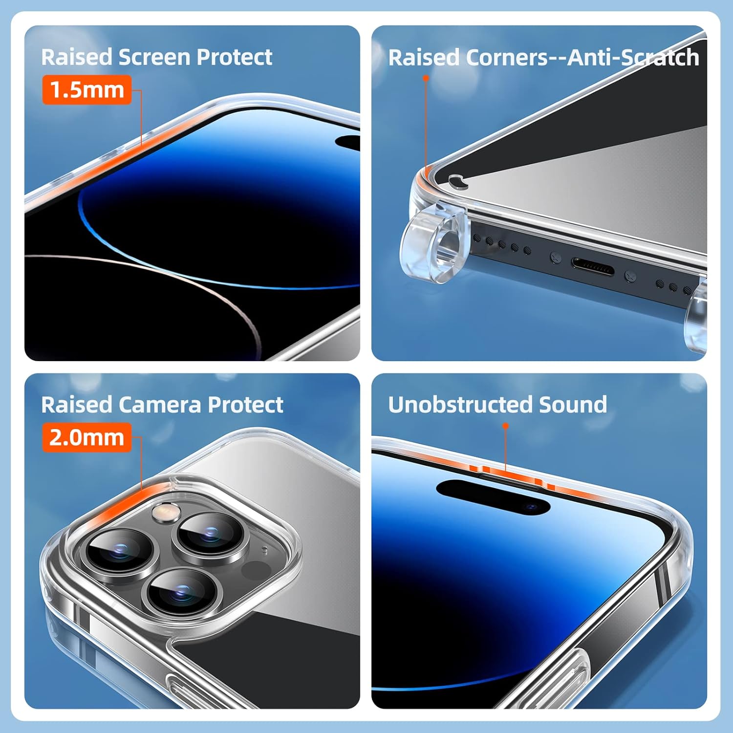 iPhone 14 Pro zadné púzdro priehľadné so šnúrkou