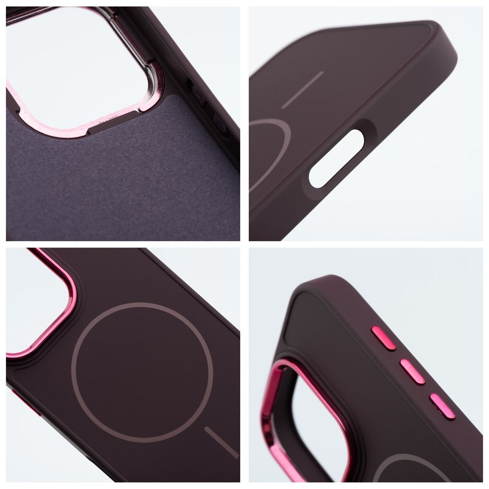 iPhone 15 zadné púzdro Frame MagSafe fialové