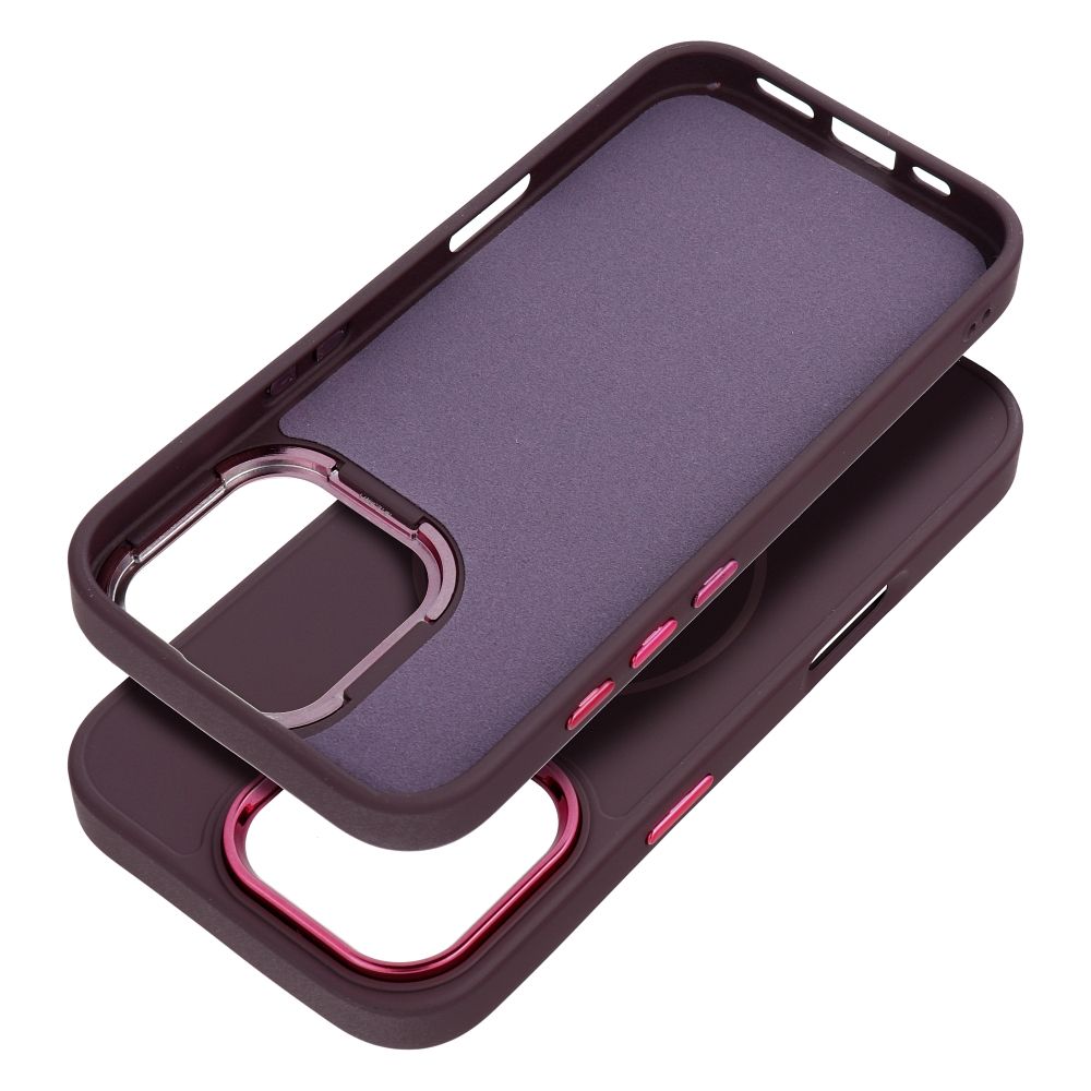 iPhone 15 zadné púzdro Frame MagSafe fialové