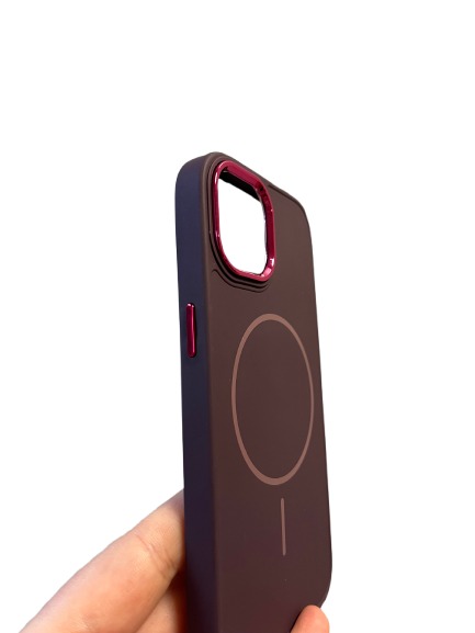 iPhone 15 zadné púzdro Frame MagSafe fialové