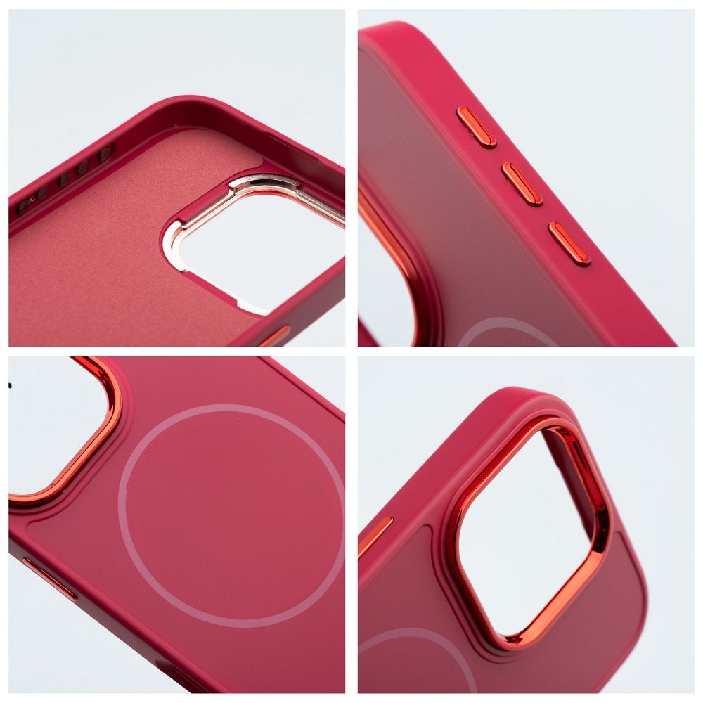 iPhone 15 zadné púzdro Frame MagSafe Magenta