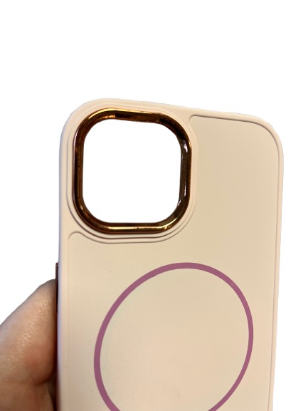 iPhone 15 zadné púzdro Frame MagSafe ružové kvalita B
