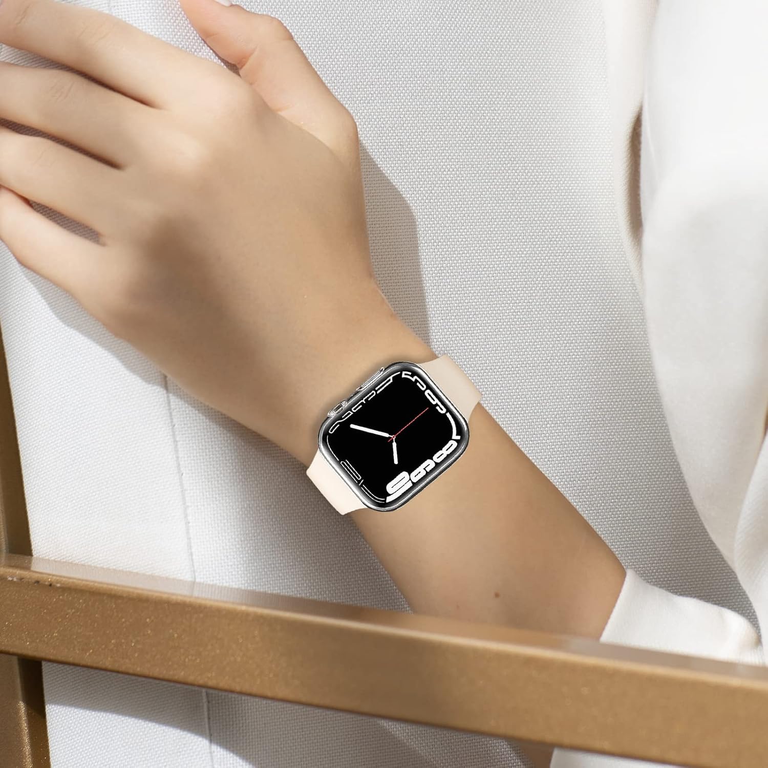 Apple Watch 7/8/9 41mm silikónové púzdro transparentné 5ks