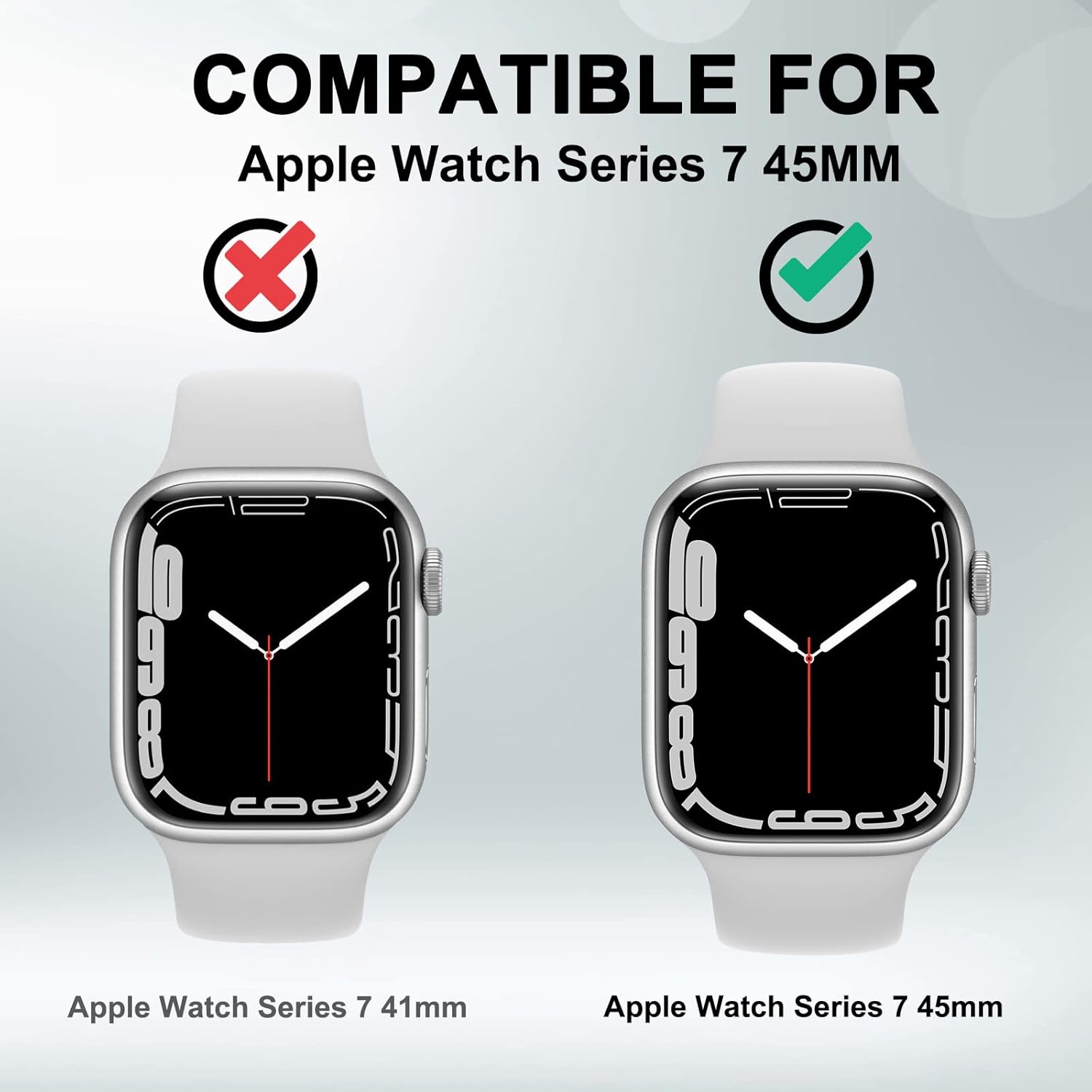 Apple Watch 7/8/9 45mm odolné púzdro so sklom - čierne 2ks v balení