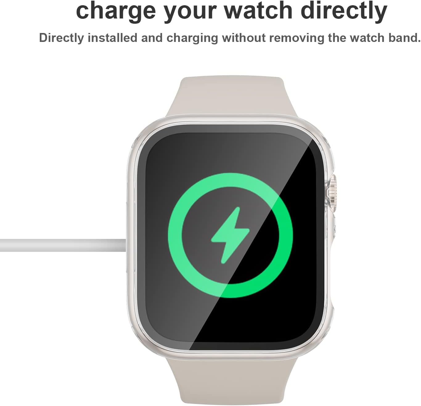Apple Watch 7/8/9 45mm púzdro so sklom - čierne a priehľadné 2ks v balení
