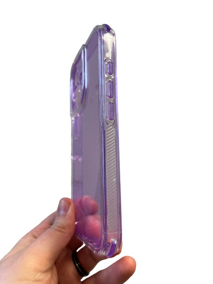 iPhone 16 zadný kryt Matrix priehľadný fialový