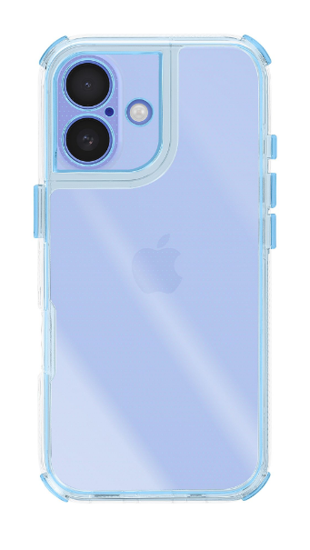 iPhone 16 zadný kryt Matrix priehľadný modrý