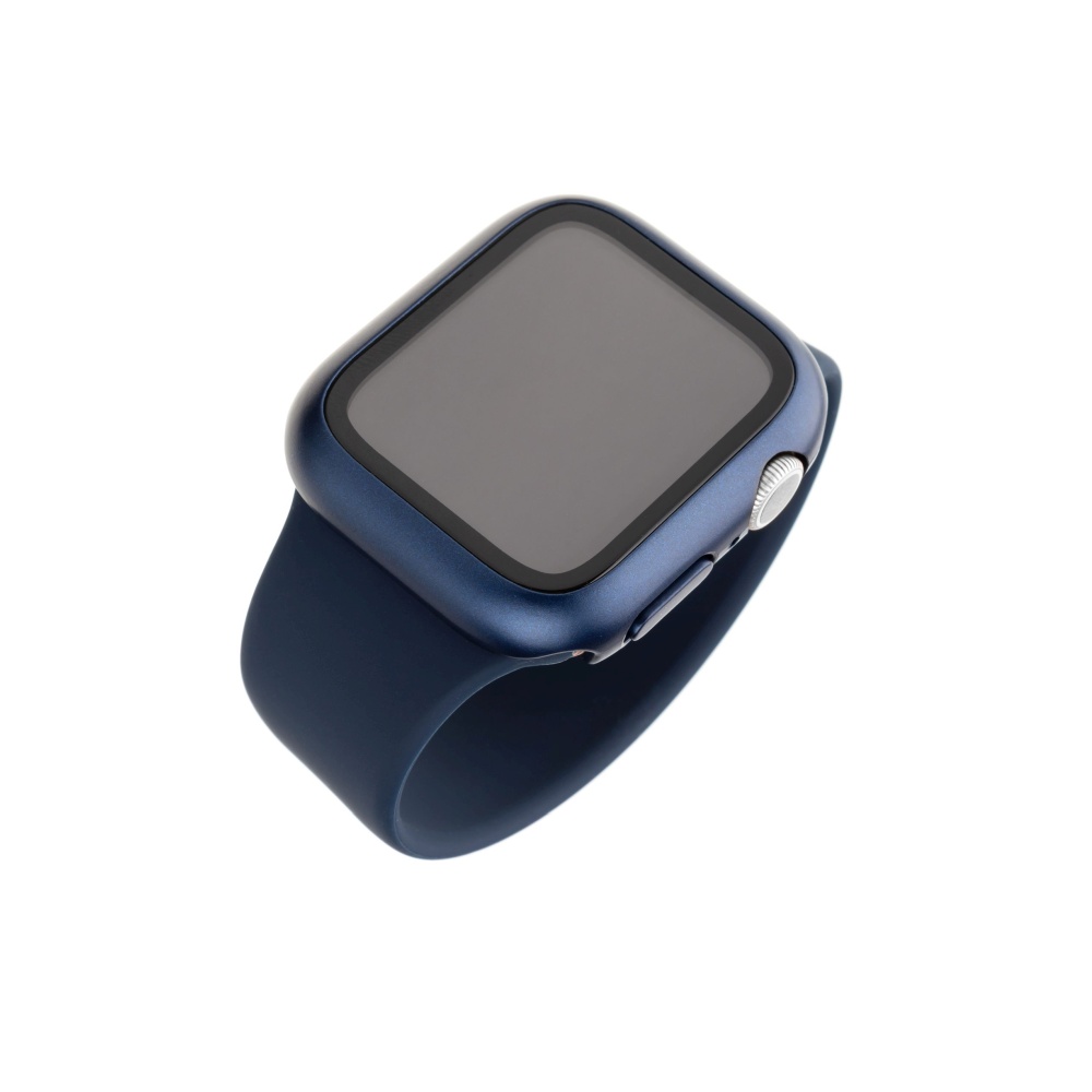 Apple Watch 7/8/9 45mm púzdro so sklom - modré 2ks v balení