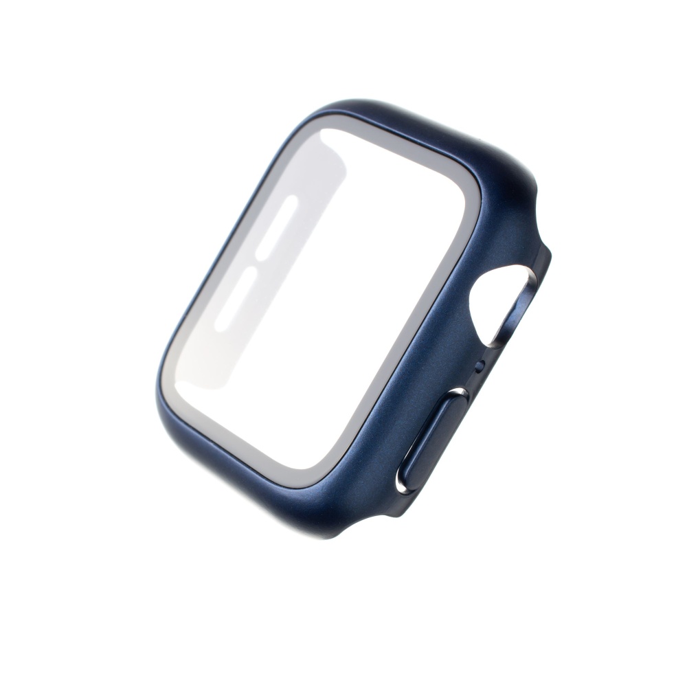 Apple Watch 7/8/9 45mm púzdro so sklom - modré 2ks v balení