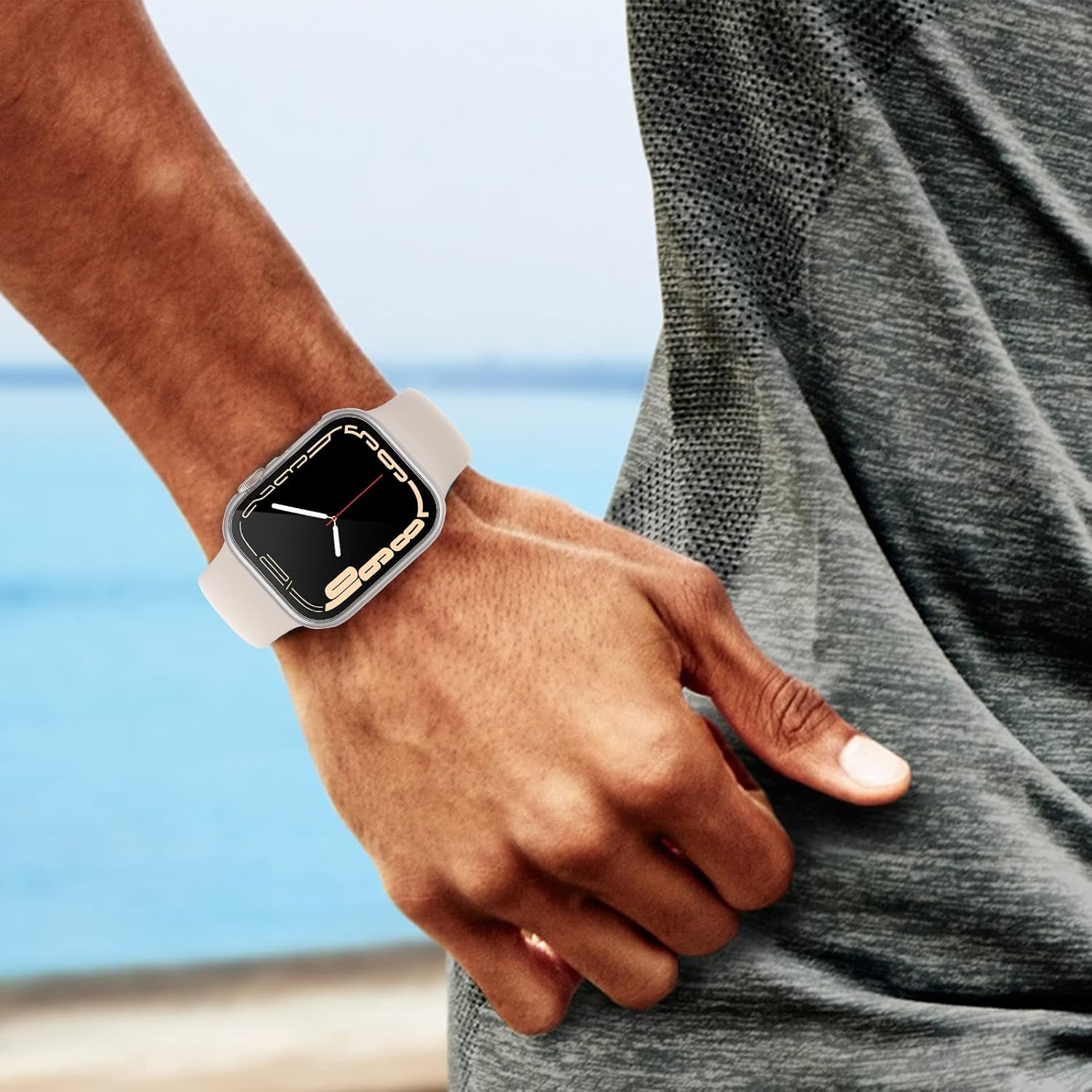 Apple Watch 7/8/9 45mm púzdro so sklom mix farieb 4ks v balení