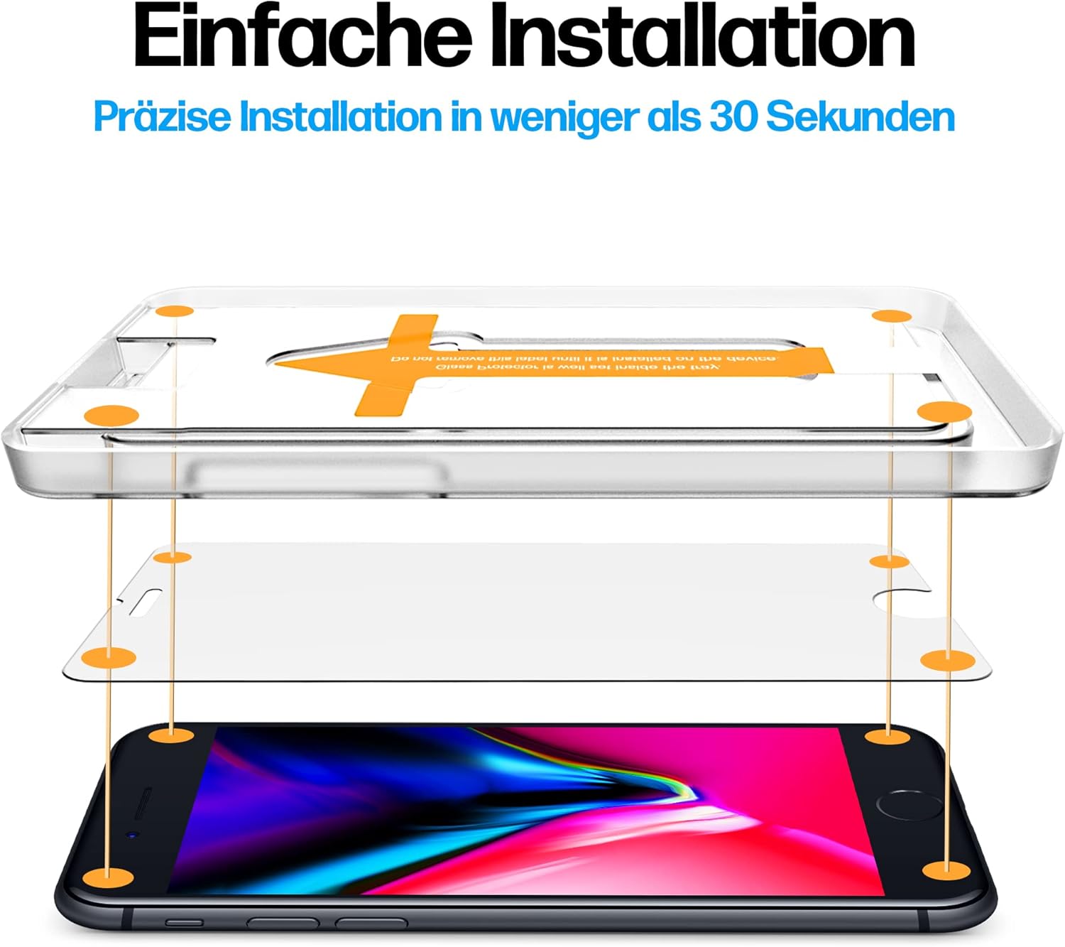 iPhone 7 / 8 / SE 2020 / SE 2022 ochranné sklo s aplikátorom v balení 2ks skiel