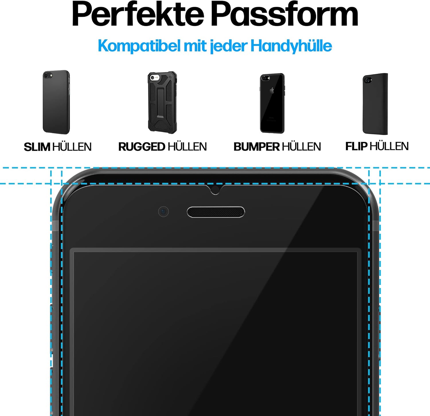 iPhone 7 / 8 / SE 2020 / SE 2022 ochranné sklo s aplikátorom v balení 2ks skiel