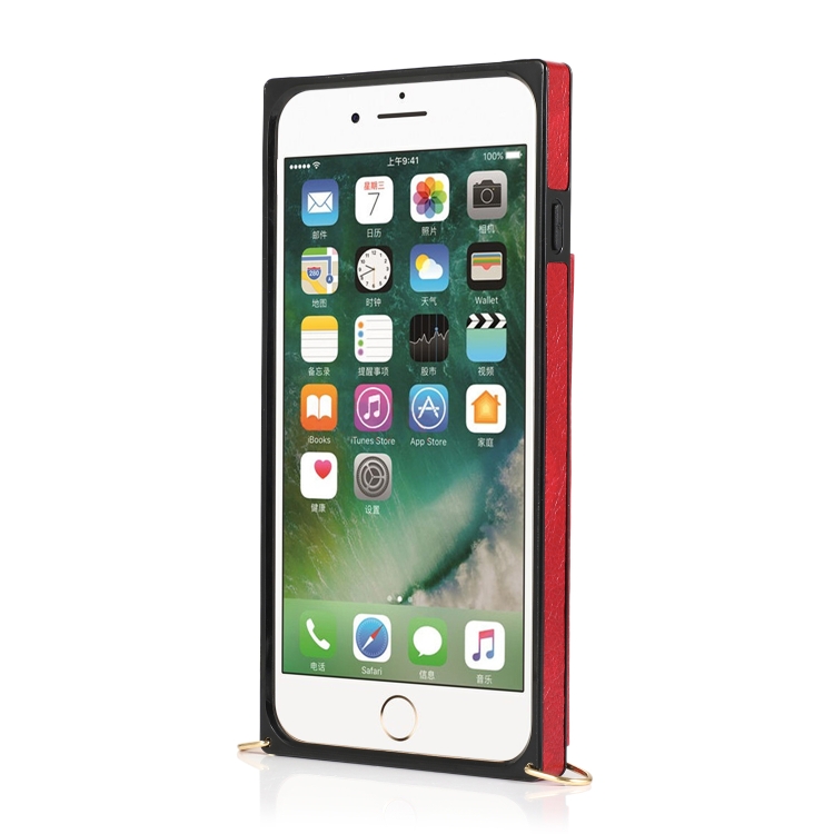 iPhone 7 Plus / 8 Plus púzdro a peňaženka v 1 červené