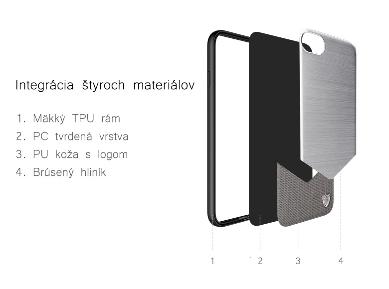 iPhone 7 Plus / 8 Plus púzdro Nillkin Lensen strieborné